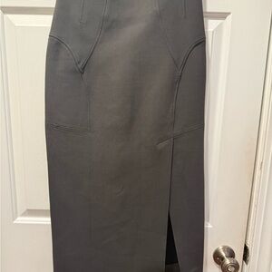 Zara High Waist Charcoal Pencil Skirt